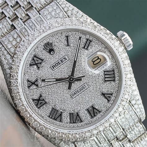 diamond rolex iced out dhgate|Iced Out Rolex Diamond 36mm Datejust Bust Down Watch.